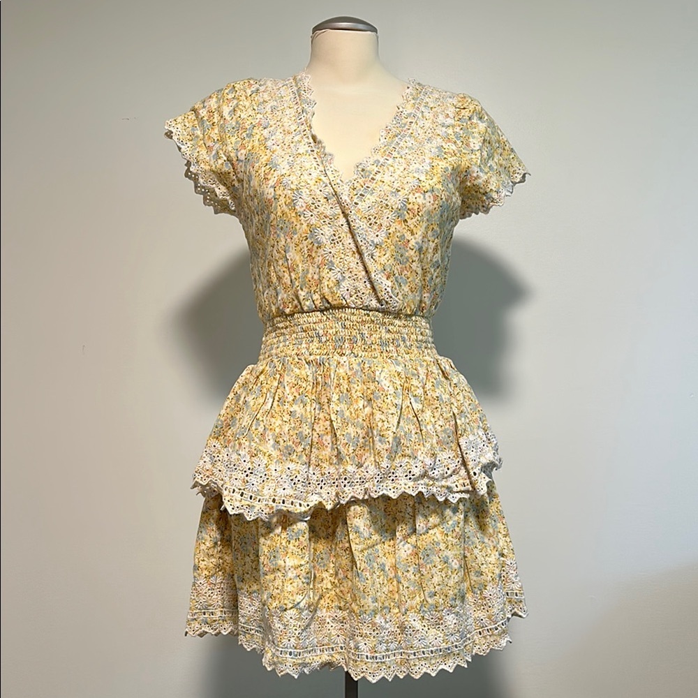 AE - Medium - Floral Lace Trim Mini Dress